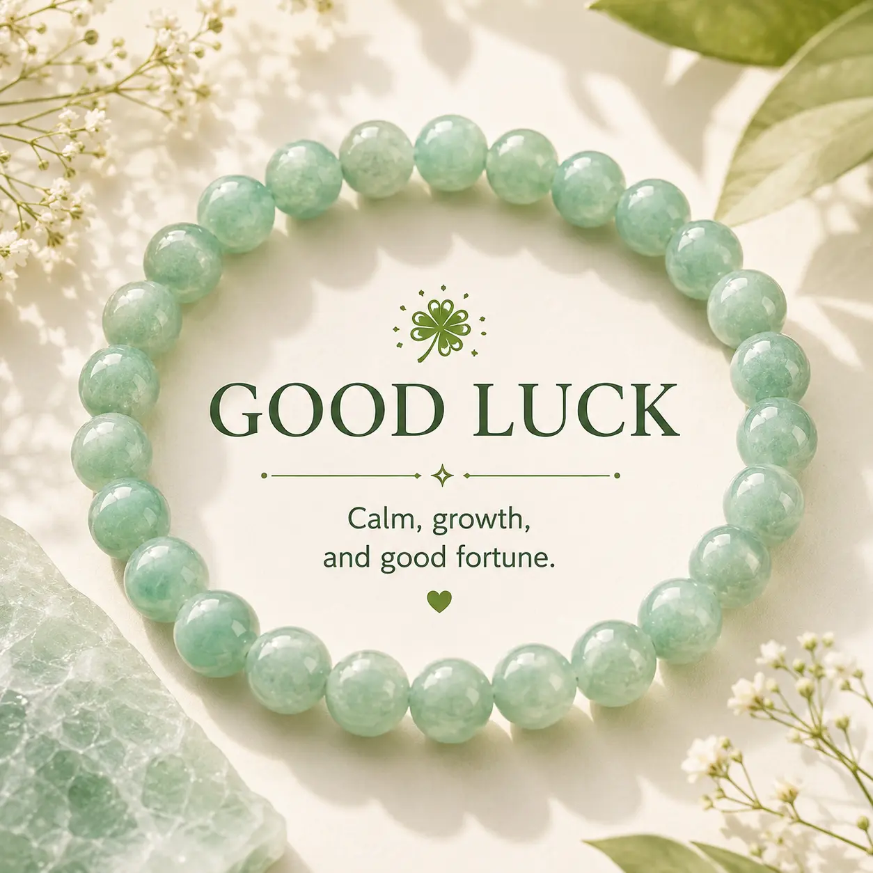 Women's Green Aventurine-Style Beaded Stretch Bracelet - 6mm/8mm/10mm Soft Green Stone, Stackable Everyday Gift Costume Jewelry Accessory