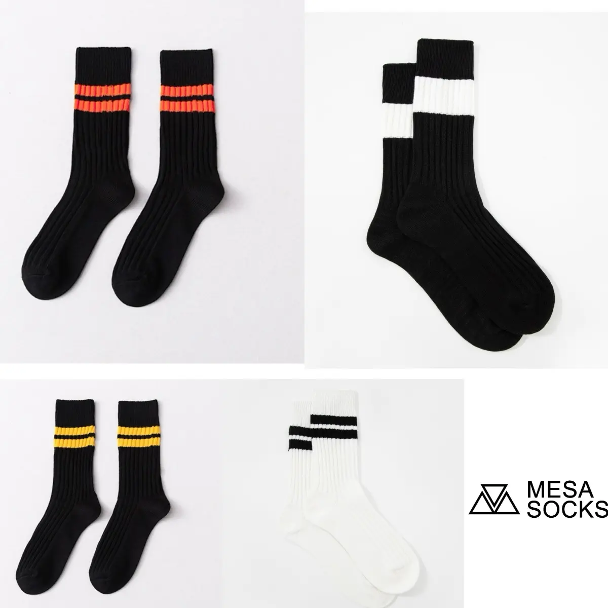 MEN'S THICK LINE TIDE SKATEBOARD SOCKS