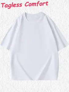 Unisex solid-color loose T-shirt for spring/summer; comfortable and versatile couple’s tee; slim fit; soft basic piece; breathable short sleeves; suitable for everyday wear.