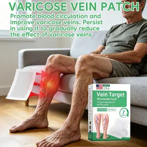 Vein Target Microneedle Patch | 7-Day Varicose Vein Relief Patches for Legs - Made in USA, Cuttable