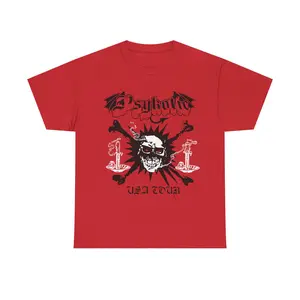 Osamason Jumpout Psykotic Tour T-Shirt Red Punk Graphic Underground Rap Streetwear Tee Unisex