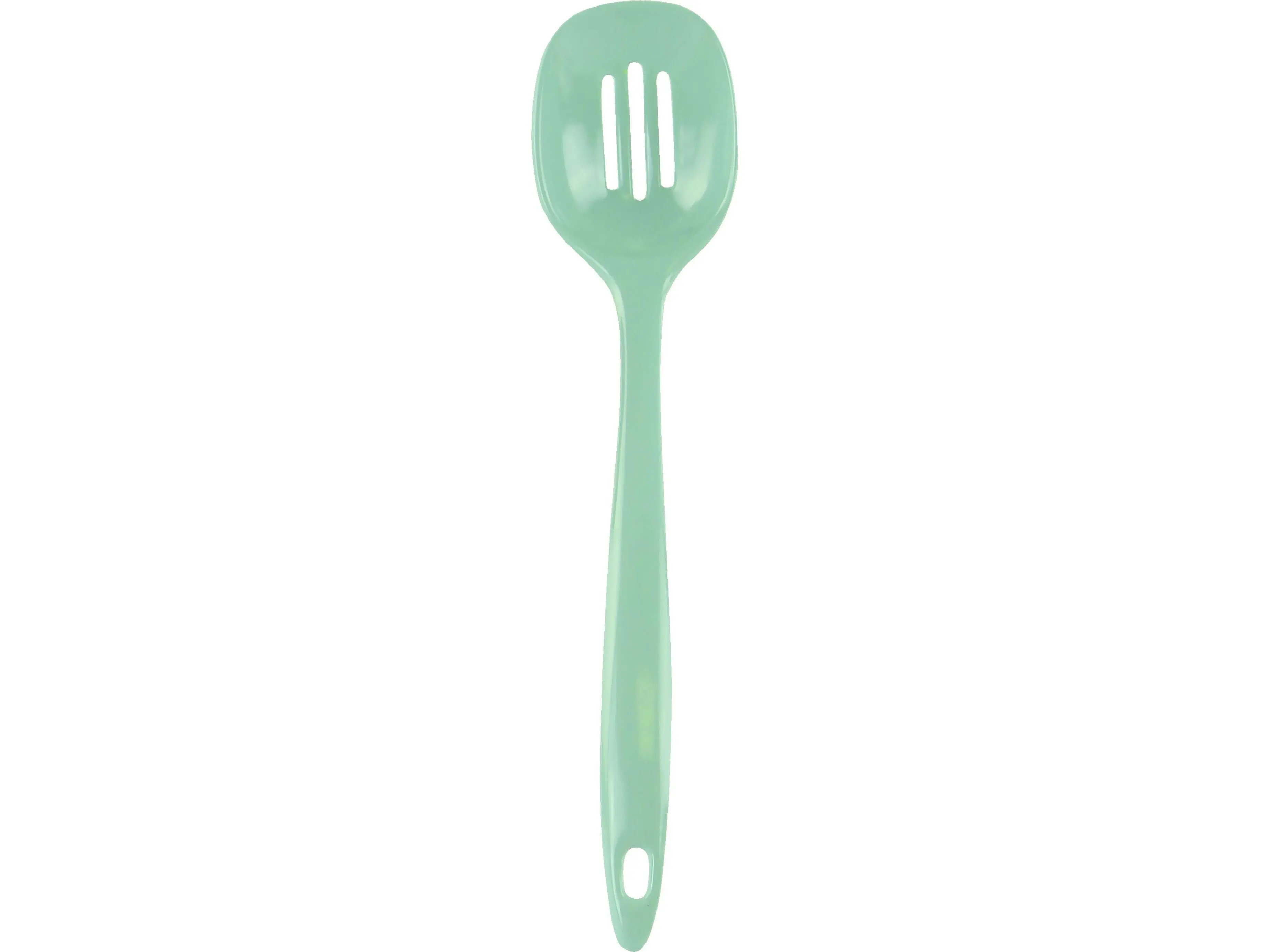 Melamine Utensil Slotted Spoon, Seafoam