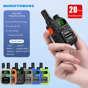 MOROTOBOSS Mini Walkie Talkies for Kids & Adults |   16-Channel 2W Two-Way Radios for Camping, Restaurant Staff & Construction