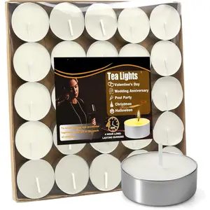 White Mini Tealight Candles, Perfect for Party Decor, Weddings, Pool & Home Ambiance