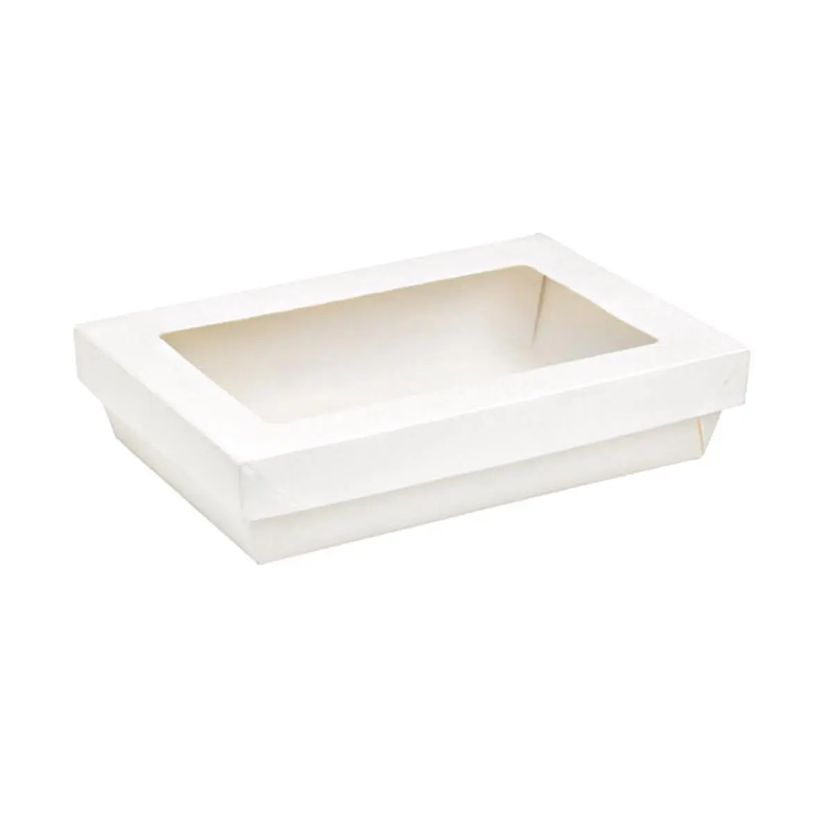 212 MAIN Rectangular Kray Box with Lid, 8.8x6.1in White & Brown Novelty Candy Box, Microwave-Safe Grease-Resistant Snack Storage Container for Home & Party Supplies, Novelty Candy Box Party Supplies