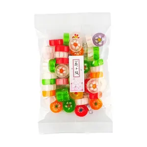 AMEKATSU Japanese Traditional Hard Candy - Amber Candy (Kohakutou) 130g, Assorted Flower Patterns, Sweet Japanese Snacks