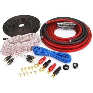 Red KCA Complete 4 Gauge Amplifier Installation Wiring Kit