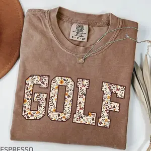 Comfort Colors Golf Shirt, Floral Golf Shirt, Golfer Wife Shirt, Golf Season Shirt, Cute Golfing Mom Shirt, Golf Player Gift Golf Coach Tee - Lauriel Designs