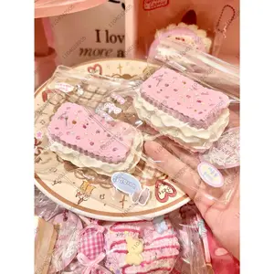 Cream Biscuit Cracker Taba Squishy Double Decker Cookie Squishy Mochi Toy Squeeze Toy Anti Stress Release Hand Relax Toy Gift