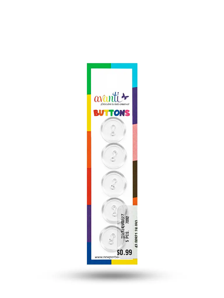 Sewing Buttons – 24L (15mm / 0.6 inches) with 2 Holes – Perfect for Shirts, Sweaters & Light Jackets, 12-Pack