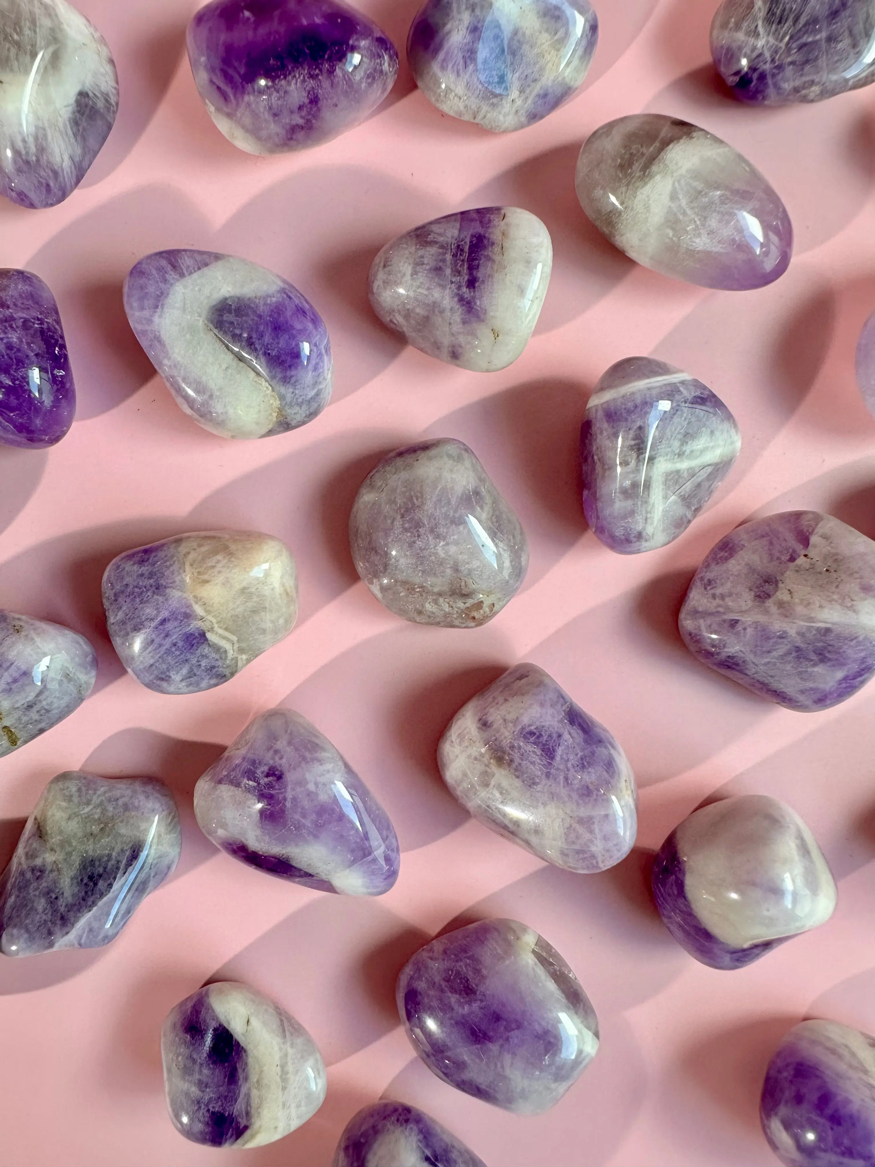 Chevron Dream Amethyst Tumble