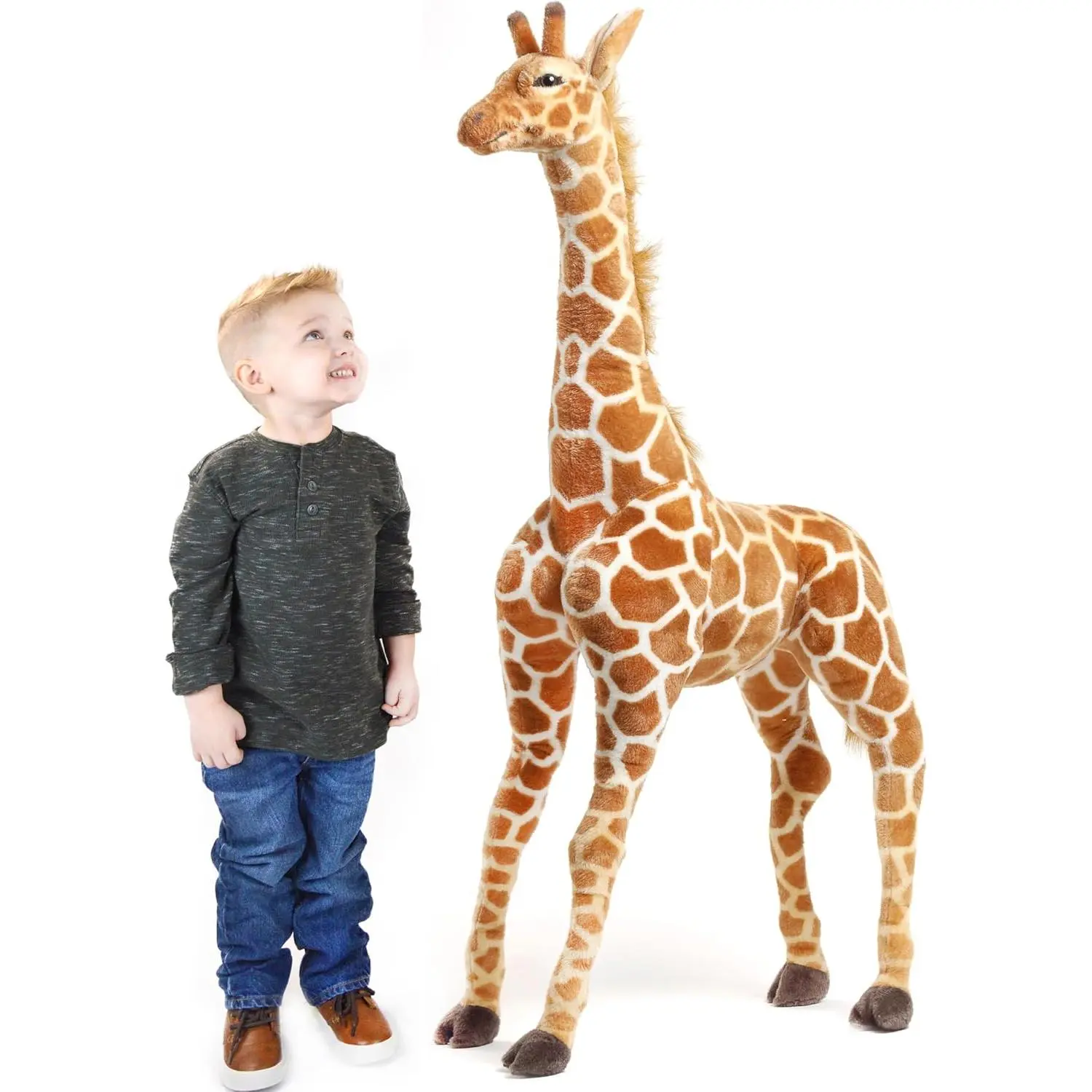 Savannah Giraffe Giant Stuffed Animal, 52-Inch Jumbo Plush Toy for Kids