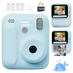 Kids 2026 New Instant Camera Instant Print With Lanyard Easy To Carry Capture Life Moments Family Gatherings Christmas Birthday Surprise Camera Gift For Boys And Girls Ages 3 To 12