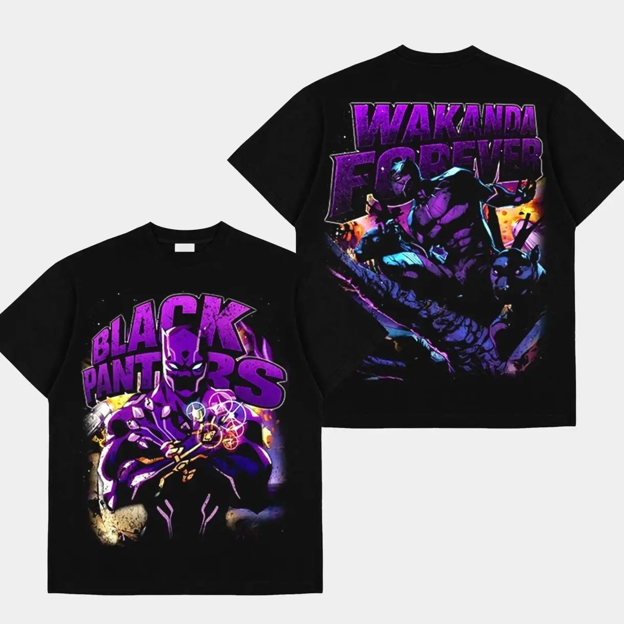 Black Panther Premium Cotton T-Shirt , The Black Panther Fans T-Shirt, Wakanda Fans Club T-Shirt, Dark Superhero T-Shirt, Comic Book Fans T-Shirt, Superhero Graphic Tee. 54M