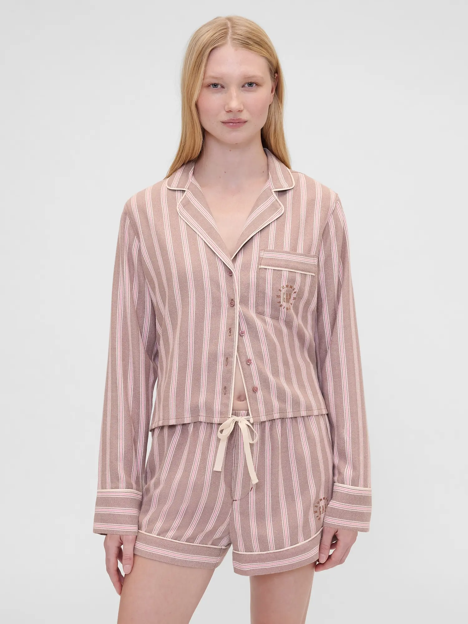 Gap Women's × Summer Fridays Relaxed Flannel Stripe PJ Shirt