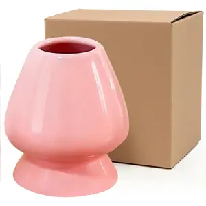 Ceramic Matcha Whisk Holder Stand Chasen Accessory for Bamboo Matcha Tea Set, Pink