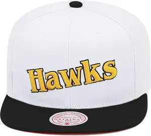 Mitchell & Ness White/Black NBA Atlanta Hawks Reload 2.0 Snapback HWC