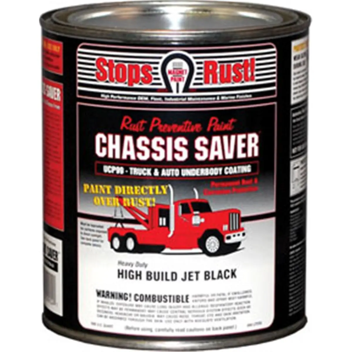 212 MAIN Single-Component Chassis Paint - 1 Qt Gloss Black Rust-Stopping High-Solids Flexible Glaze, Direct-Apply VOC-Compliant Underbody Corrosion Prevention Coating with Rock-Hard Finish