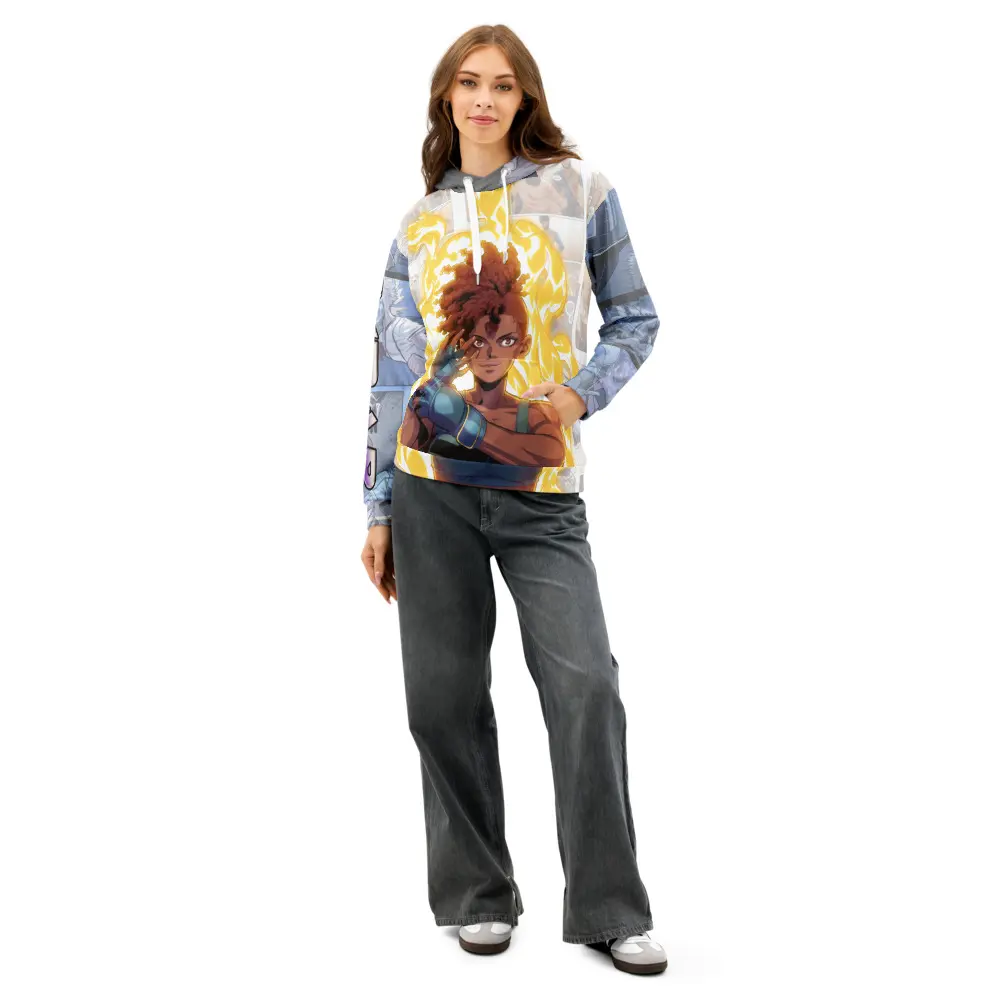 Aura all over print hoodie
