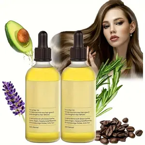 Natural Hair Growth oil, organic Veganic Natural Hair Growth oil, Pure Natural Hair Density Essential Oil, Plant Extract Hair Growth Oil for Dry Damaged Hair and Growth, 60ml 2pcs Haircare Comfort