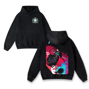 HOSHIMI MIYABI Zenless Zone Zero Washed Hoodie T-Shirt & Sweatshirt Oversized Game Shirt, Crewneck, Casual Graphic Tee, Heavyweight Cotton T-shirt, Manga Anime Merch, zzz Void Hunter Top Streetwear Menswear