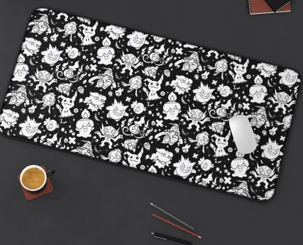 Gengar Ghost Pattern Desk Mat! Perfect for a Gift, Present, Holiday, Birthday! Japanese Anime