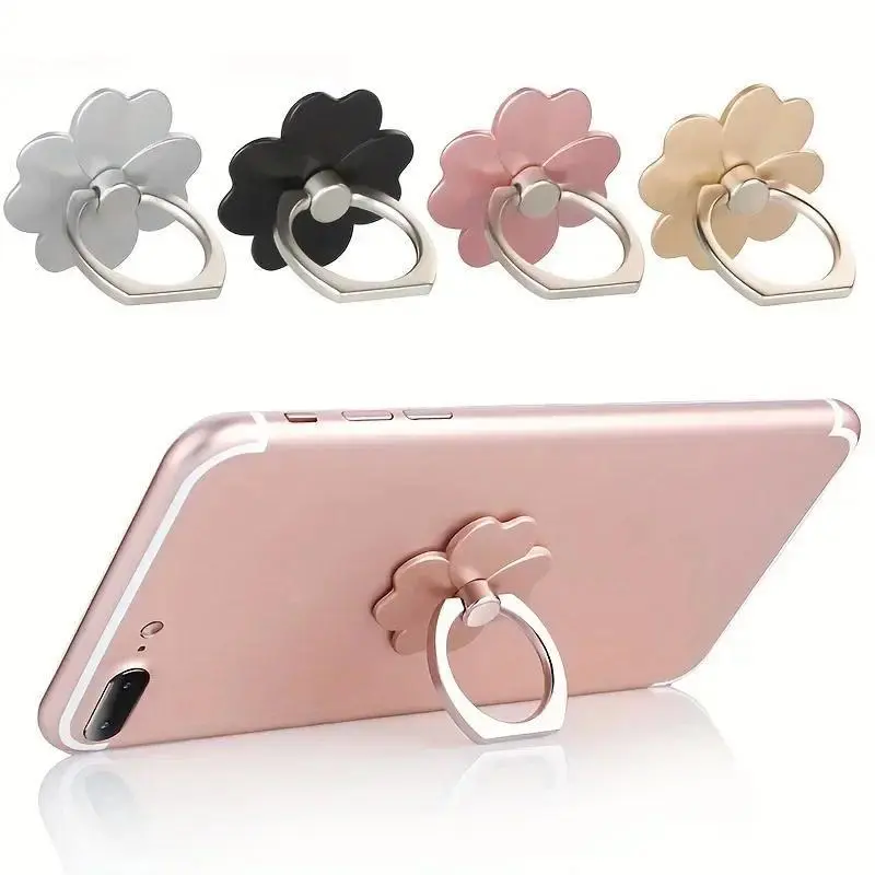 Drop-Proof Phone Ring Stand 360 Rotating for Mobile Phone Car Magnetic Mount Metal Folding Finger Stand Socket