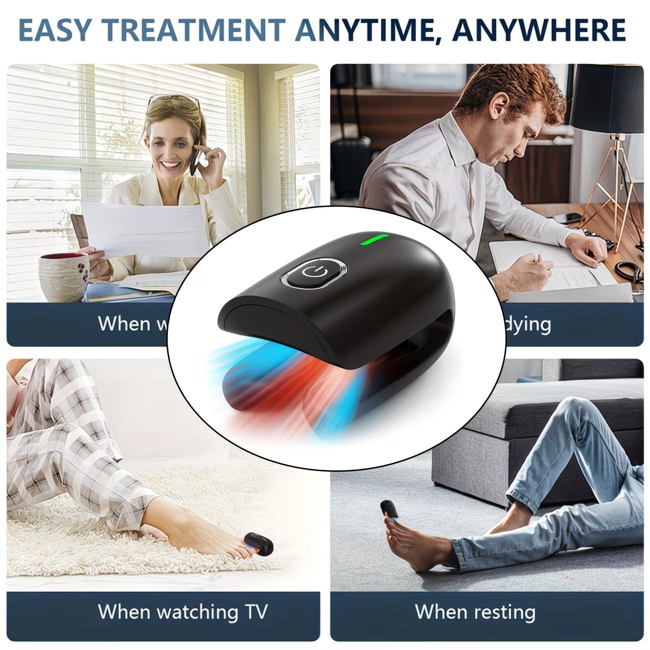 Nail Fungus Laser Treatment Device For Multiple Toenails - USB Rechargeable, Blue & Red Light Relax To Repair Discolored Or Damaged Nails At Home, Battery, Ergonomic Design For Comfortable Use