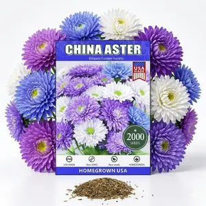 2000pcs cornflower seeds china aster seeds Cornflower Bachelor's Button Double Mix Annual Flowers for Planting Mix color Seeds Non GMO Seeds