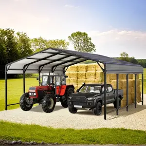 20x20 Heavy Duty Metal Carport Large Car Shelter Garage