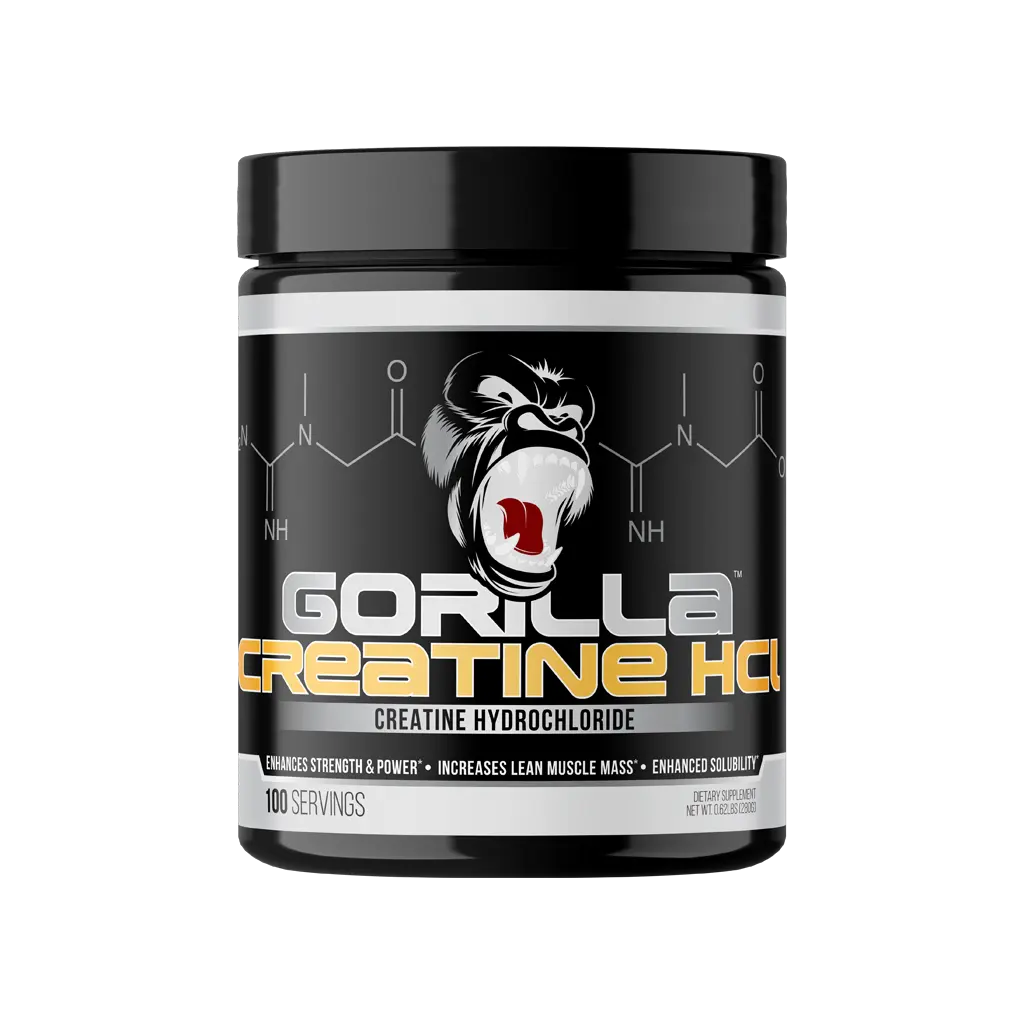 Gorilla Mind Creatine HCl Powder - Gym & Healthcare Sports Performance Supplement, 100 Servings, Fitness & Muscle Support Dietary Nutrition Aid