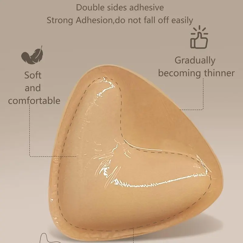 Women's Polyester Push-Up Bra Insert Pads - Removable, No-Closure, Double-Sided Adhesive Sticky Accessories with Soft Support, Fits Swimsuit Tops, Strapless Sports Bras, Lift-Up Or Push-In