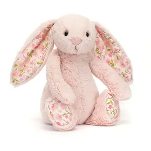 Jellycat Blossom Bunny Plush – Pink Floral Ears, Soft Stuffed Rabbit Toy