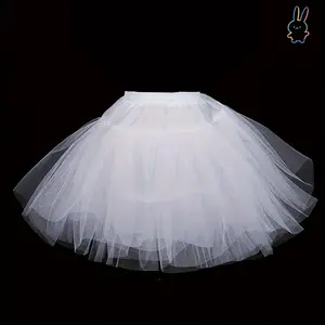 ERT-[Polyester Petticoat] White Polyester Adjustable Waistband Petticoat for Girls |       No-Hoop Princess Underskirt Support |       Perfect for Performances, Parties & Weddings