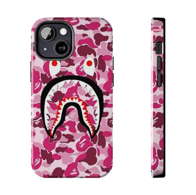 Shark Camo Collage Phone Case, Camo Shark For iPhone 16 15 14 13 12 11