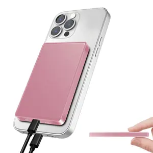 5000mah Magnetic Wireless Fast Charging Power Bank, 15w 19.25wh Portable Charger for iPhone 17/16/15/14/13/12 Pro Mini Max