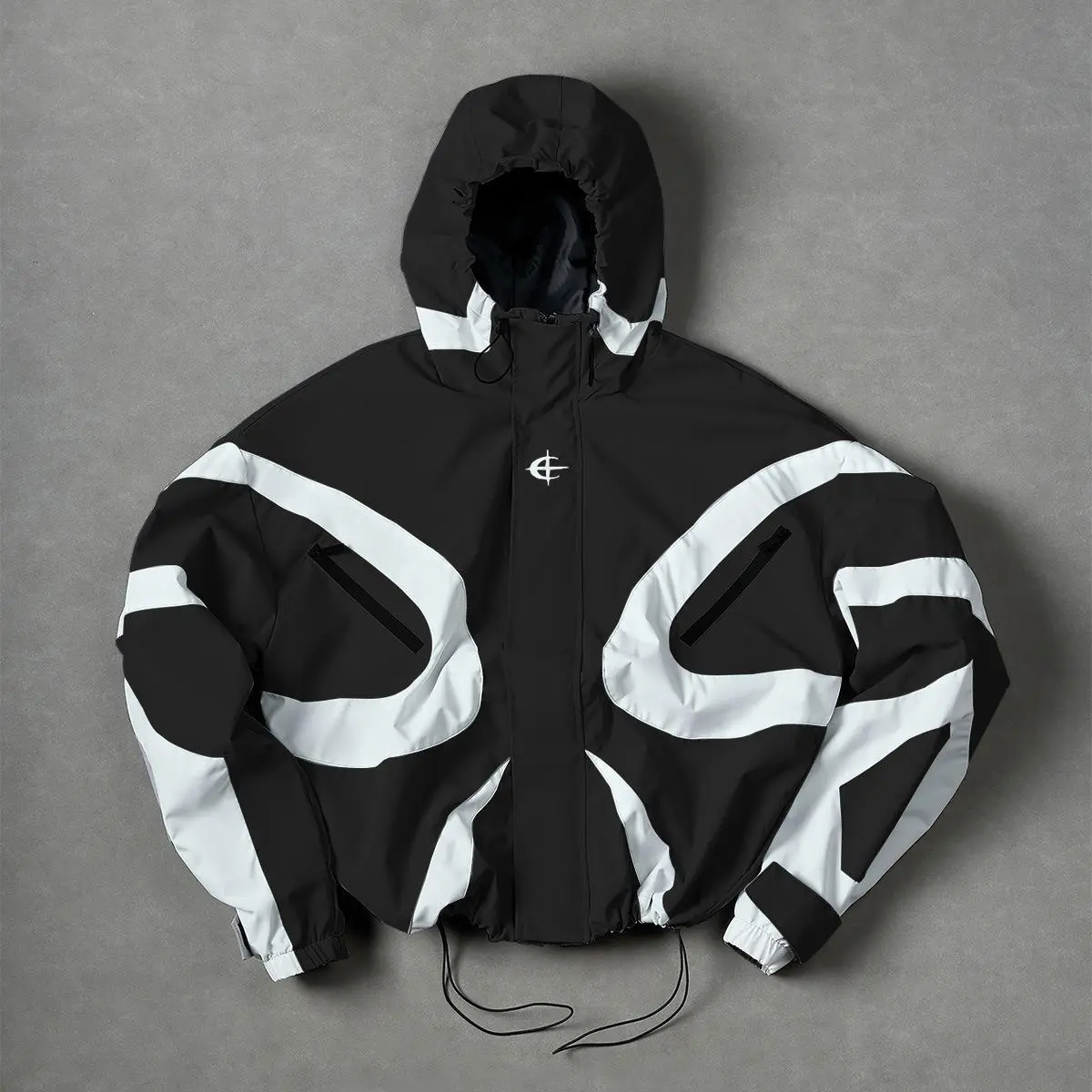 black and white