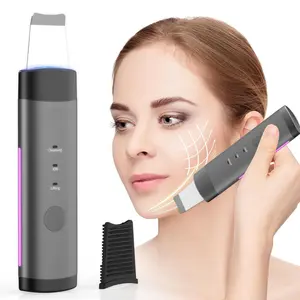 Skin Scrubber Face Spatula Skin Spatula Pore Cleaner Blackhead Remover Tools for Facial Deep Cleansing,Durable Metal Body,3 Modes