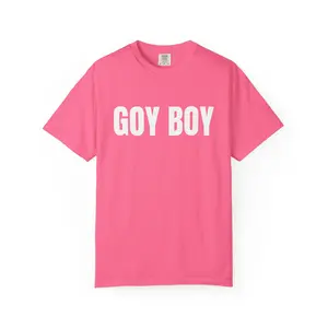 GOY BOY | Funny 100% US Cotton T-shirt | Simple Tee for Teens, Adults, Boyfriends, Girlfriends, Guys, Girls, Men, Women - Gift, Surprise