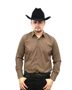 VS201L - FPMS -HFK-105-13 - Brown - Vaquero Signature Fashion Printed Shirts