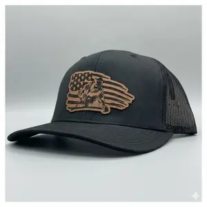American Flag Welder Hat – Leather Patch Trucker Hat, Snapback Cap, Blue Collar Pride Hat, Bold Workwear Statement Hat, Viral Tiktok Gift For Him, Father’S Day Gift Idea, Everyday Casual Cap