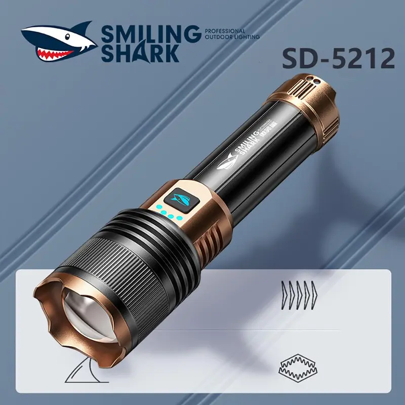QX-D419】Smiling Shark multifunctional cycling light, made of ABS