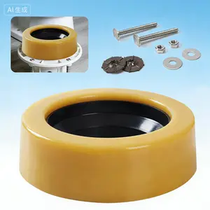 Universal Toilet Wax Ring Seal Kit with Flange Bolts - Leak Proof & Odor Resistant Wax Gasket - Fits 3 Inch and 4 Inch Waste Lines for Floor Outlet Toilets - Extra Thick Wax Seal for New Install or Re-seat - Universal Fit for Floor Mount Toilets