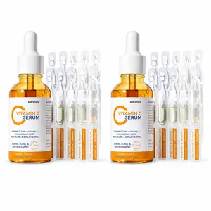 2 Pack Vitamin C Facial ,Anti Aging & Wrinkle With Natural Vitamin C,Sodium Hyaluronate,Skin Brightening Face  for Dark Spots, Fine Lines & Wrinkles,All Type Skin Care 1 fl.oz+ 0.05 fl.oz x 10e hyaluronic acid serum glow
