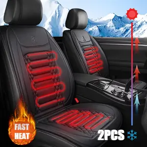 Two Winter Warm Car Seat Cushions, Rectangular Heated Seat Covers, Suitable for 12V Cars, Fall & Winter Heating Safety Environmental Protection Non-Slip