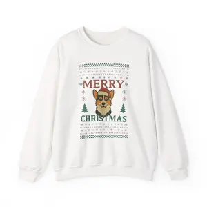 Welsh Corgi Ugly Christmas Sweatshirt, Holiday Jumper, Dog Lover Sweater, Funny Xmas Pullover, Festive Pet Apparel