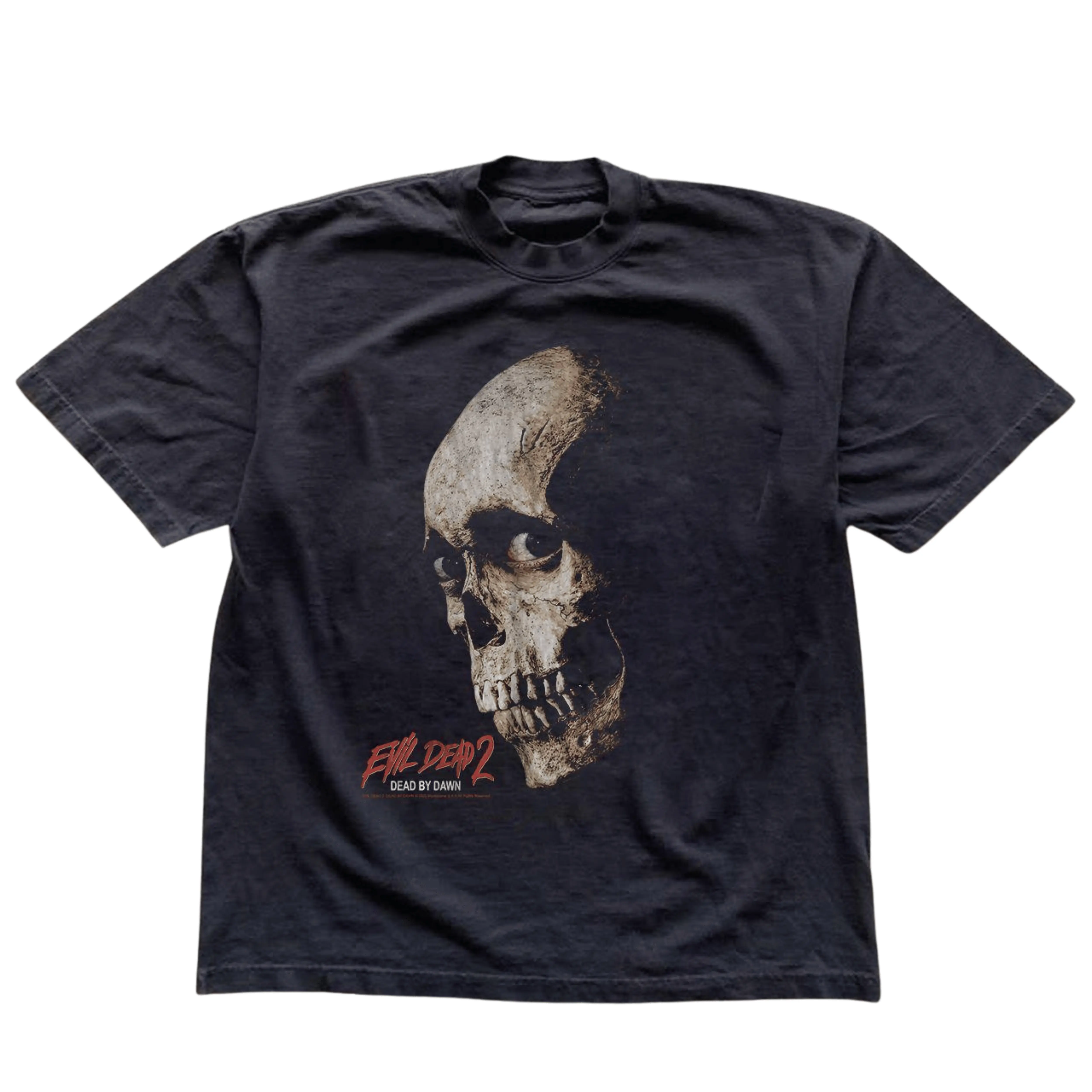 Gildan Men's and Women's T-Shirt, Vintage Style Evil Dead 2 Graphic Tee, Unisex Casual Top, Dead by Dawn Horror Movie Shirt, Retro Cult Film Lover Apparel, Matching Couples Outfits, Unique Birthday Present, Premium Cotton Streetwear