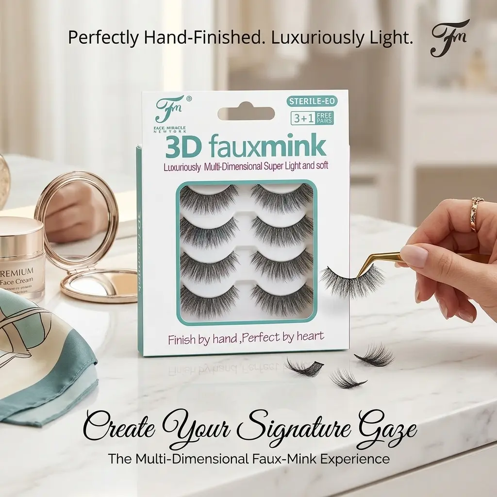 Medical Grade Sterilized Lash Extensions - Premium, Soft & Non-Irritable. Comfortable All-Day Wear for a Seamless Natural Look,Natural Look Fluffy Cat Eye Strip Eyelash Small Fake Lashes Full Pestañas Sets for MUA and Beginners Daily Makeup