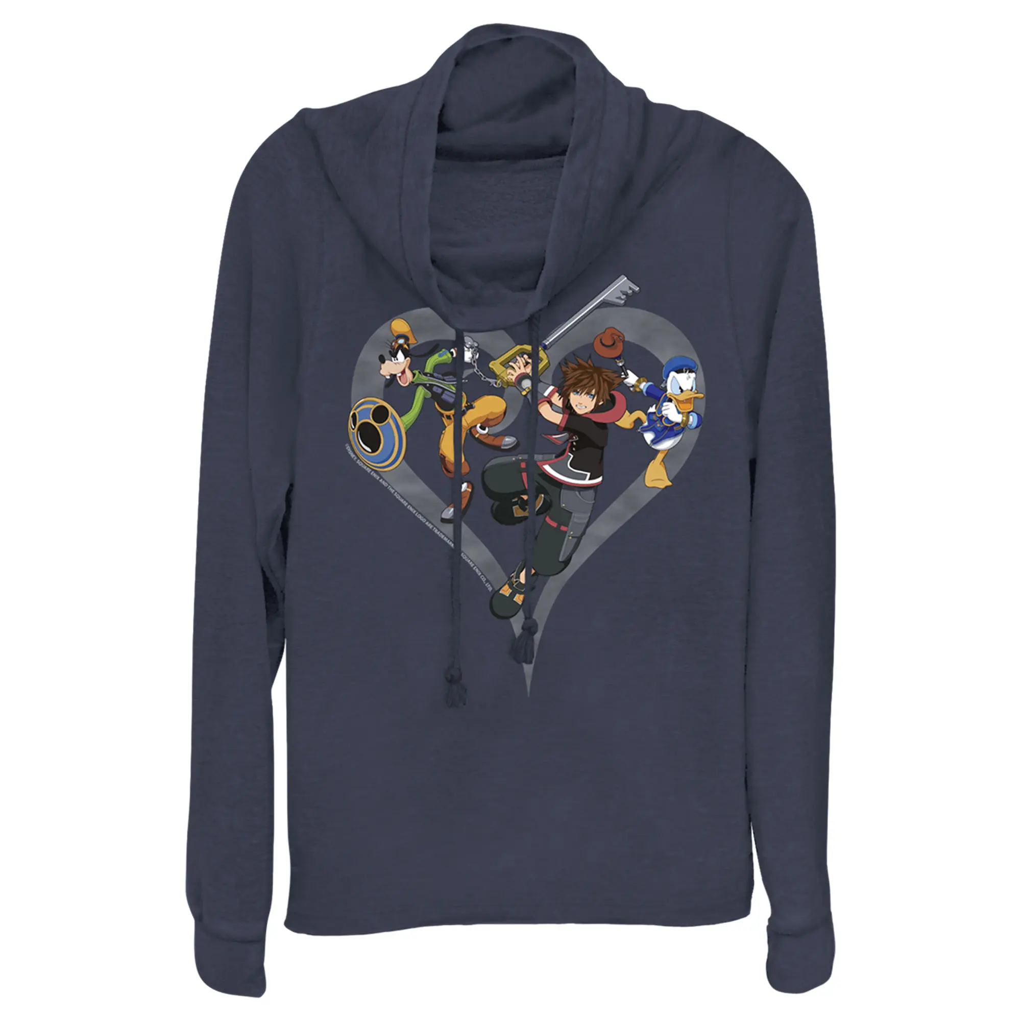 Juniors Womens Kingdom Hearts 3 Ready to Fight Cowl Neck Sweatshirt