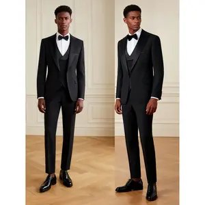 Mens Suits 4 Piece Slim Fit Breasted Suits for Men Formal Jacket Vest Pants Wedding Prom Men's Suit Tuxedo Set
